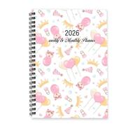 Golden Crowns 2026 Journal A5 To Do List Notebook Organiser Diary 2026 Diary Men Planner/for College Student Week To View Monthly Year Planner with Dotted Line Note Page Slim