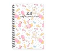 Golden Crowns Journal 2026 A5 To Do List Notebook Personal Organiser 2026 Mens Diary Diary Notebook for Project Week To View Monthly Year Planner with Dotted Line Note Page Slim