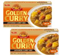 Golden Curry 220g Mild Pack 2 (220g Each) - Japanese Curry Mix 2 x 110g 12 Servings per Pack, No Meat Contained - Blocks, Simple to Prepare, Perfect for Rich & Flavorful Dishes