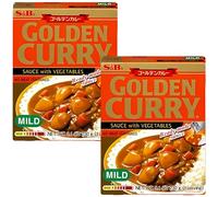 Golden Curry Mild Pack 2 (230g Each) - Japanese Curry Sauce with Vegetables, 1 Serving, No Meat Contained - Japanese Blocks, Simple to Prepare, Perfect for Rich & Flavorful Dishes