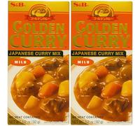 Golden Curry Mild Pack 2 (92g Each) - Approx 12 Servings, No Meat Contained - Japanese Curry Blocks, Simple to Prepare, Perfect for Rich & Flavorful Dishes