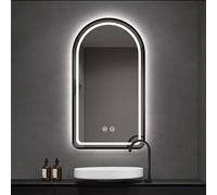 Golden d Bathroom Mirror 61 x 101 cm, LED Backlit Vanity Mirror with Dimmable Light, 3 Color Options, Full-Length Entry Mirror, Anti-Fog Feature, Stylish & Modern.