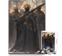 Golden Dark Knights Jigsaws 1000 Pieces for Teenagers Strategic Thinking Learning Game Ideal Meaningful Gift for Any Event Size 38x26cm