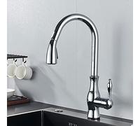 Golden Deck Installation Pull Out Kitchen Faucet Spray Kitchen Tap 360° Rotattble Hot Cold Sink Mixer Boost Mode Rose Golden LWX