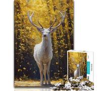 Golden Deer 1000 Pieces Jigsaw Puzzle for Adults& Teens,Challenging Family Activity Games DIY Toy for Home Wall Decor Gifts (50x75cm)