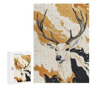 Golden Deer Abstract Art Puzzle 1000 Teile Schwer Puzzle Spielzeug Lernspiel Impossible Herausforderungsspielzeug Für Erwachsene Kinder 300 PCS
