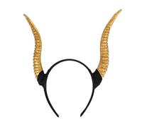 Golden Deer Horns Headband for Women Halloween Cosplay | Lightweight Plastic Resin Design, One Size Fits Most, Decorative Party Piece, Charming for Teens and Women