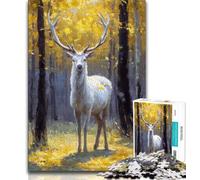 Golden Deer Puzzles 1000 Pieces for Adults,Help The Brain Exercise Addictive Toys to Cultivate Patience Unique Challenge Game (50x75cm)