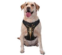Golden Delicate Dragonfly on Black Background X-Large Printed pet Traction Vest for Pets to wear When Walking The Dog or Climbing Mountains
