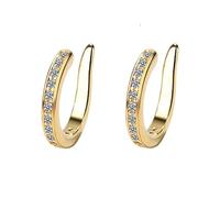 Golden diamond-encrusted ear bone clips, Ear Clips for Protruding Ears, Ear Corrector Clip, Ear Cuffs, Non-Piercing Adjustable Ear Positioner, Gently Improve Ears Position
