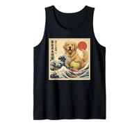 Golden Dog Kaiju Joy of Destruction Japanese Wave Tank Top
