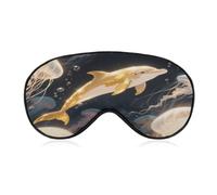 Golden Dolphin Sleep Mask Eye Mask Travel Eye Cover