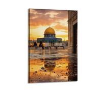 Golden Dome Sunset Wall Art, Spectacular Print, Landscape Poster, Stunning Canvas Picture Poster Decorative Painting Canvas Wall Posters And Art Picture Print Modern Family Bedroom Decor Posters 24x36