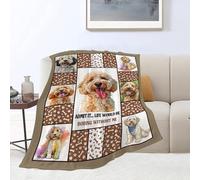 Golden Doodle Dog Blanket Goldendoodle Decor Throw Blanket Warm Soft Plush Lightweight Fleece Flannel Cute Animals Blanket Gifts for Dog Lovers Girls Boys Women Men for Winter Couch Bedding 50"X60"