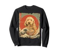ゴールデン・ドゥードル Golden Doodle Dog Goldendoodle Ramen Japanese Sweatshirt