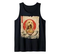 ゴールデン・ドゥードル Golden Doodle Dog Goldendoodle Ramen Japanese Tank Top