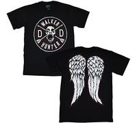 Golden dosa Daryl Dixon Wings and Walker Patch Two Sides Adult Black T-Shirt