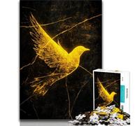 Golden Dove of Peace Jigsaw Puzzles for Teenagers,Challenging Game Toys Every Piece Is Unique - Challenging Family Fun Game 38x52cm
