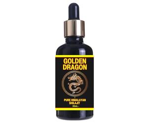 Golden Dragon 30ml Himalayan Shilajit Liquid Drops Tincture Pure Mineral Resin Dropper Bottle. Potent, Ayurvedic & High Strength