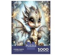 Golden Dragon Baby 1000 Piece Jigsaw Puzzle Bundle Mythic Hatchling Joy Jigsaw Puzzle Extra-Thick Cardboard Collector Mind Relaxation Travel Office Break Holiday 52x38cm/1000pcs