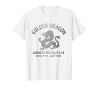 Golden Dragon Chinese Restaurant NYC Retro Streetwear T-Shirt, Men, White, Medium