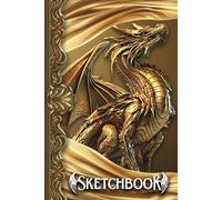 Golden Dragon Sketchbook 6 x 9: Golden Dragon Baroque style Sketchbook or Notebook for Drawing or doodling 112 Pages, with a belongs to page. Great ... journal. Medieval style, Larping Sketchbook.