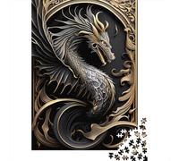 Golden Dragon Wings 1000 Pieces Puzzles for Adults & Teenager Teenager Man Woman Gift 1000pcs (75x50cm)
