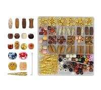 Golden Dreadlock Bead Hair Beads Loose Coil Hair Jewelry for Halloween Braid Clip Rings Clip Braid Rings Fashion Accessories