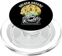 Golden Dreams Money Bags Cash Silver Streetwear PopSockets PopGrip for MagSafe