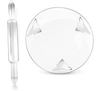 Golden Drops Chapati Rolling Board & Belan for Kitchen Acrylic Transparent Chakla Belan Set Crystal Clear