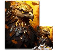 Golden Eagle Bird Head Puzzles 1000 Pieces for Adults Impossible Jigsaw Puzzles for Adults Brain Challenge for TeenagersHome Decor 1000 PCS(38x26cm)