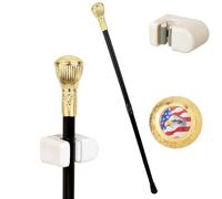 Golden Eagle Gentleman's Walking Stick with Cane Clip, Eagle Stick Removable Anti Slip, for Cosplay Collection Decor 90cm