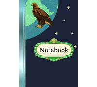 Golden Eagle in Space Composition Notebook.: 100 Lined Pages, 6x9 inch, Premium Matte Softcover Journal for School and Work.