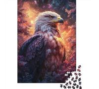 Golden Eagle Jigsaw Puzzles 1000 Piece Recycled Paper Fire GlowPuzzle for Adults Jigsaw Puzzle Impossible Hard Home Activity Celebration Gifts 70x50cm/1000pcs