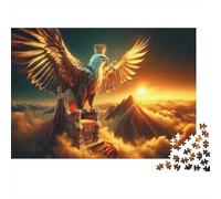 Golden Eagle Throne 1000-Piece Puzzle for Adults, 38x26cm/1000pcs, White Card with A Low-dust Finish; An At-home Challenge for Leisure Time