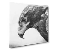 Golden Eagle Vol.2 Canvas Print | Gallery Wrapped 30mm Frame Wall Art | 20x20 inches | Ready to Hang | Modern Animals Picture | Living Room Bedroom Lounge Office
