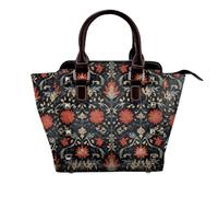 Golden Eagle Women Top Handle Shoulder Bag Personality Rivet Satchel Tote Middle Size Handbag Purse Bag, Continuation of the Pattern, One Size