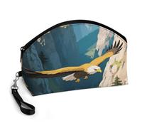 Golden Eagles in The Valley Makeup Bag Toiletry Bag Cosmetic Organizer