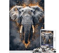 Golden Echo Elephant Majesty Puzzles for Adults 1000 Puzzles Art Work Gifts Analysis And Logic Anti-Stress Toys Suitable for People Aged 14 And Above size 38x26cm