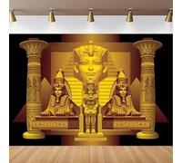 Golden Egypt Temple Photography Backdrop Palace Hall Stairway Egyptian Pyramid Pharaoh Sphinx Egypt Queen Cleopatra Background 250x180CM