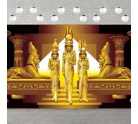 Golden Egypt Temple, Photography Background, Palace Hall, Stairs, Egyptian Pyramid, Pharaoh, Sphinx, Egypt, Queen Cleopatra, Background 200x140CM