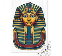 Golden Egyptian Pharaoh Mask Jigsaw Puzzles Puzzle for Adults Kids. 1000 Piece Whimsical Challenge Toy Educational Game Home Decoration for Adults& Kids Age 14 Years Up 52x38cm/1000pcs