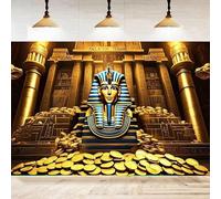 Golden Egyptian Pharaoh Photography Backdrop Abstract Pyramid Stairway Egypt Queen Portrait Background Interior Decor 250x180CM