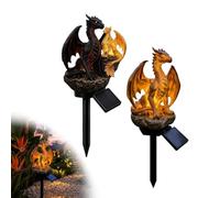Golden Ember Edition Solar Dragon Garden Statue Light (#E)