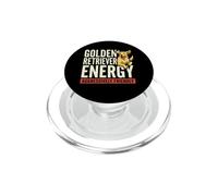 Golden Energy Retriever Aggressively Friendly Funny Dog Owne PopSockets PopGrip for MagSafe