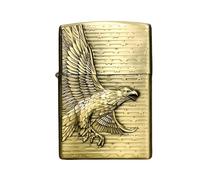 Golden Engraved Fancy Patrol Lighter with Unique Textures (EAGLE 1)