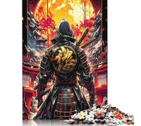 Golden Epic Samurai Jigsaw Puzzle Adult 1000 Pieces Classic Puzzle Paper Jigsaw Puzzle Wall Art Unique Toys 1000pcs (38x26cm)