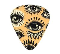Golden-Evil-Eye 12 Pack Guitar Picks With 3 Thicknesses And Storage Box, Abs Plectrums For Electric Bass Guitar Players