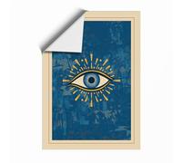 Golden Eye Mystical Unframed Wall Art Print A3 (42×29.7cm), Wall Decor for Living Room, Bedroom, Office & Home, Art Gift