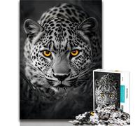 Golden Eyed Leopard Jigsaws 1000 Pieces for Teenagers,Family Game Stress Reliever Difficult Challenge Gifts for Friends And Family (75x50cm)